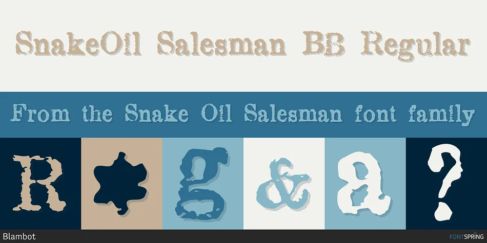 Snake Oil Salesman by Blambot — Decorative Font