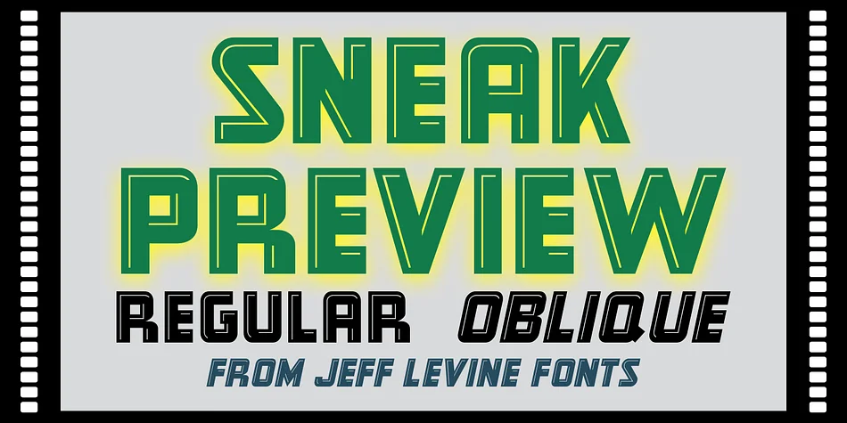 Sneak Preview JNL by Jeff Levine Fonts — Display Font