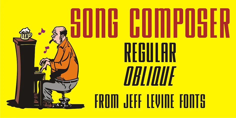 SONG COMPOSER JNL by Jeff Levine Fonts — Display Font