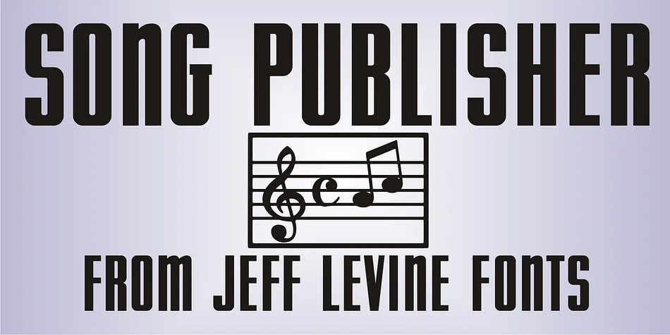 SONG PUBLISHER JNL by Jeff Levine Fonts — Display Font