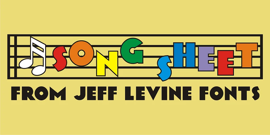 SONG SHEET JNL by Jeff Levine Fonts — Display Font