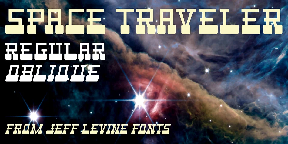 SPACE TRAVELER JNL by Jeff Levine Fonts — Decorative Font