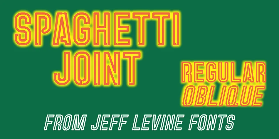 SPAGHETTI JOINT JNL by Jeff Levine Fonts — Display Font