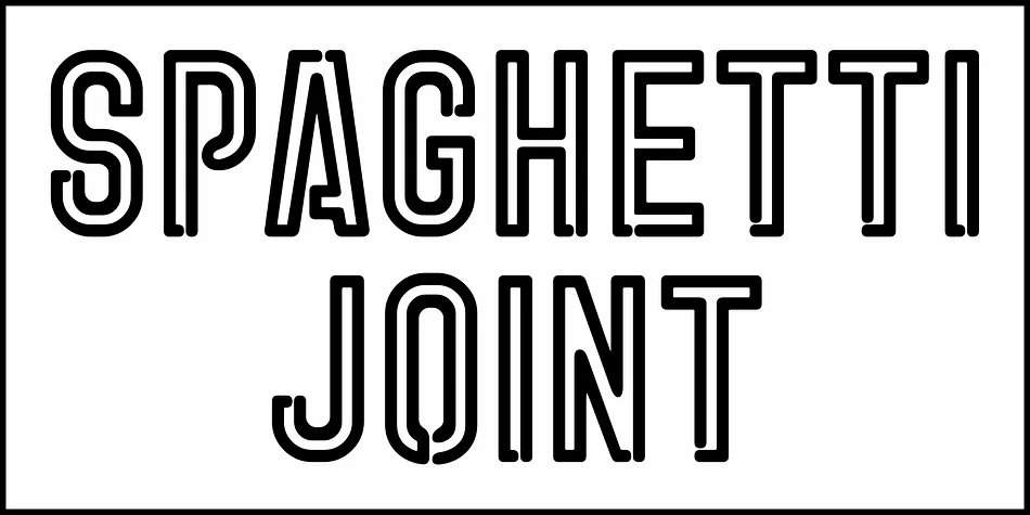 SPAGHETTI JOINT JNL by Jeff Levine Fonts — Display Font — thumbnail 2