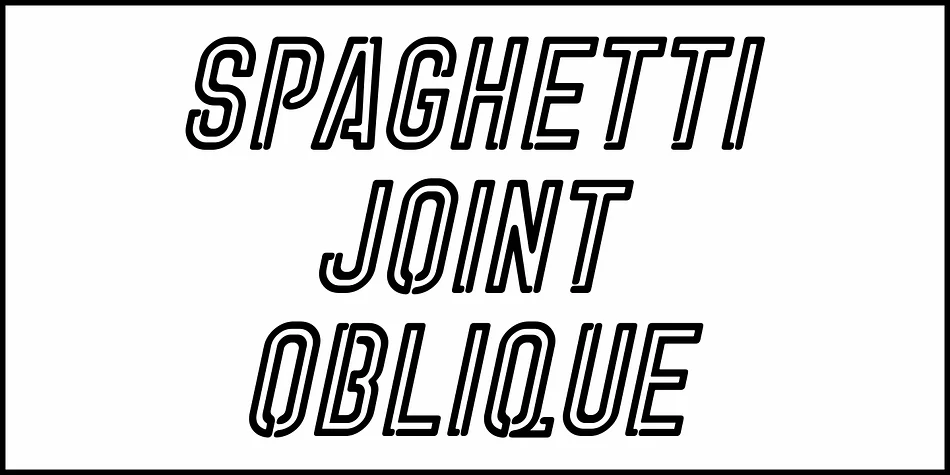 SPAGHETTI JOINT JNL by Jeff Levine Fonts — Display Font — thumbnail 4