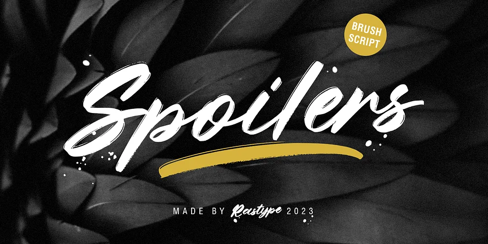 Spoilers by Rastype Studio โ Script Handwritten Font