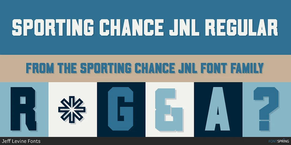 Sporting Chance JNL by Jeff Levine Fonts — Display Font