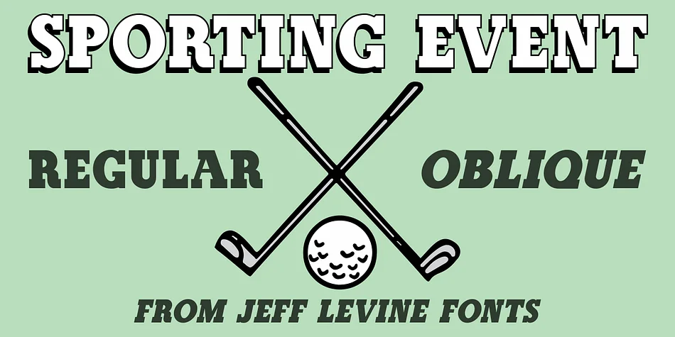 SPORTING EVENT JNL by Jeff Levine Fonts — Decorative Font