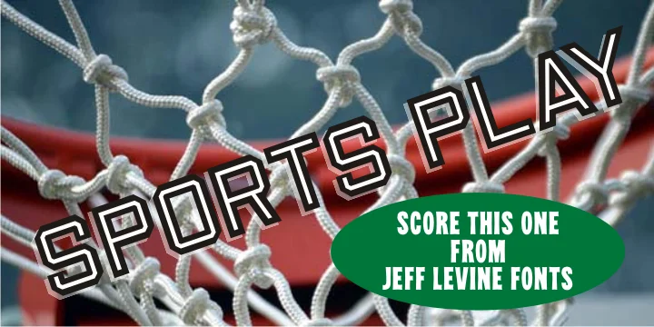 SPORTS PLAY JNL by Jeff Levine Fonts — Display Font