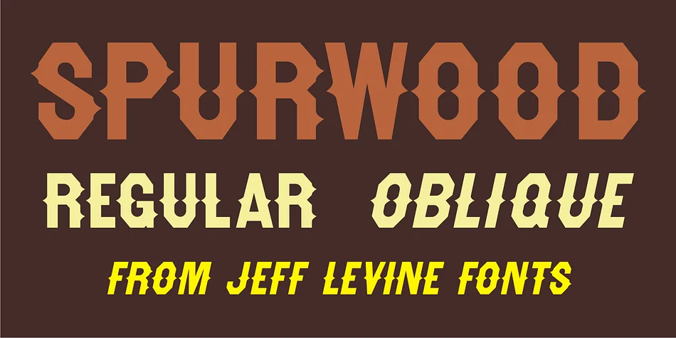 SPURWOOD JNL by Jeff Levine Fonts — Decorative Font