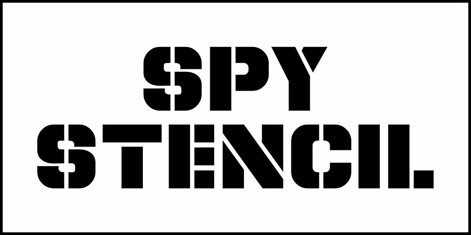 SPY STENCIL JNL by Jeff Levine Fonts — Display Font — thumbnail 2