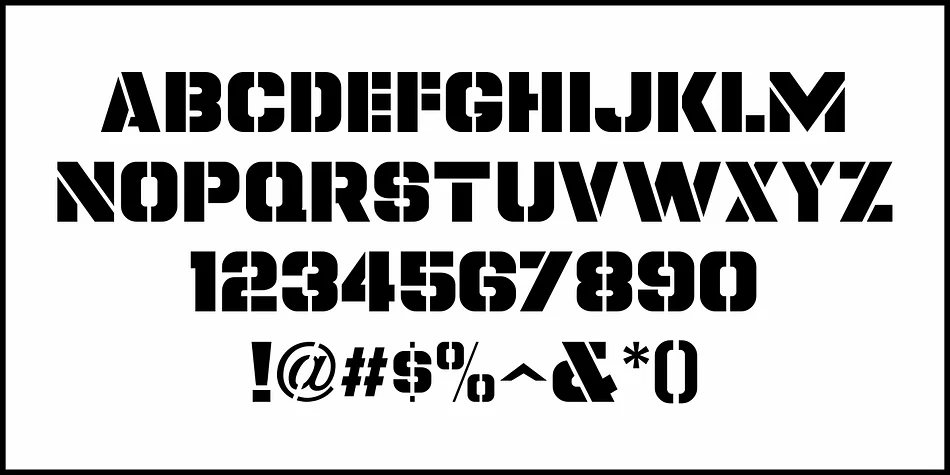 SPY STENCIL JNL by Jeff Levine Fonts — Display Font — thumbnail 3