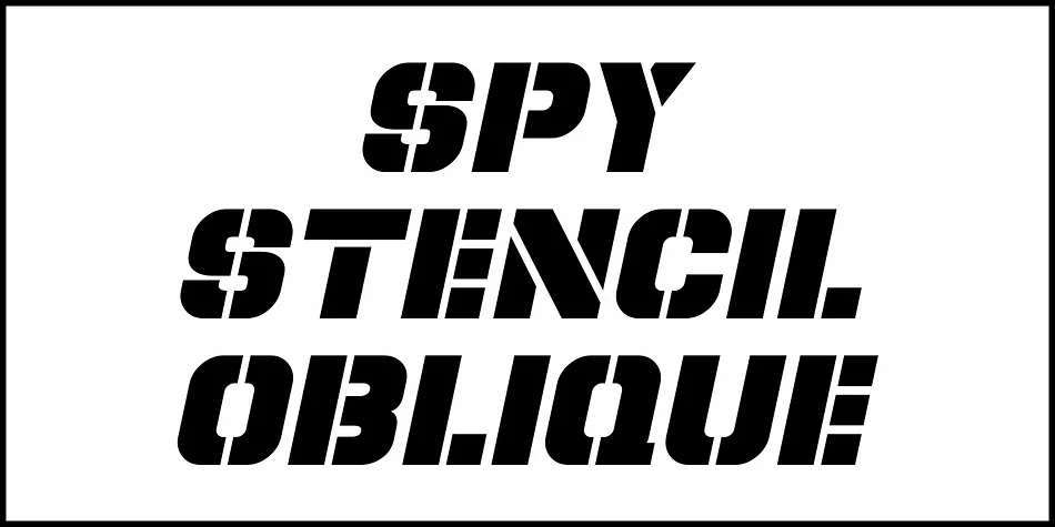 SPY STENCIL JNL by Jeff Levine Fonts — Display Font — thumbnail 4