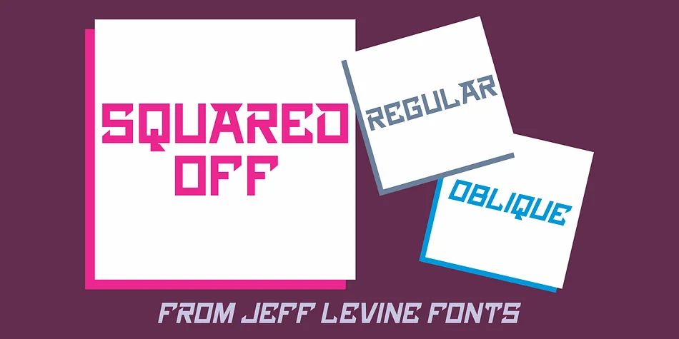 SQUARED OFF JNL by Jeff Levine Fonts — Display Font