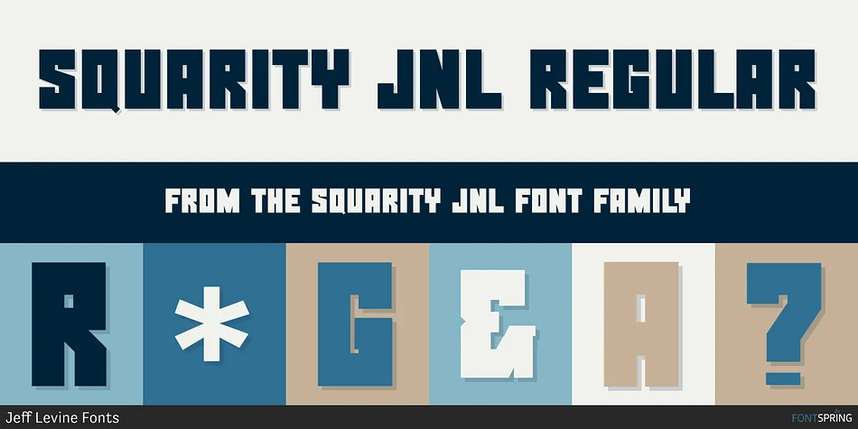 SQUARITY JNL by Jeff Levine Fonts — Display Font
