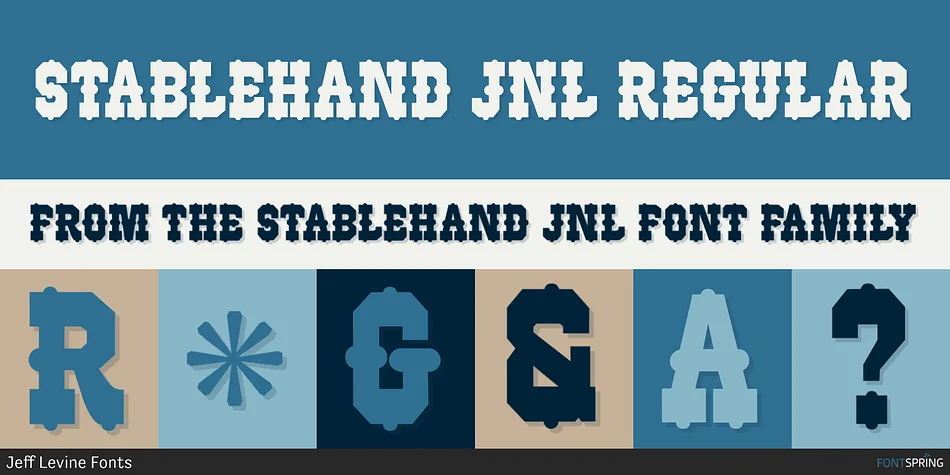 STABLEHAND JNL by Jeff Levine Fonts — Decorative Font