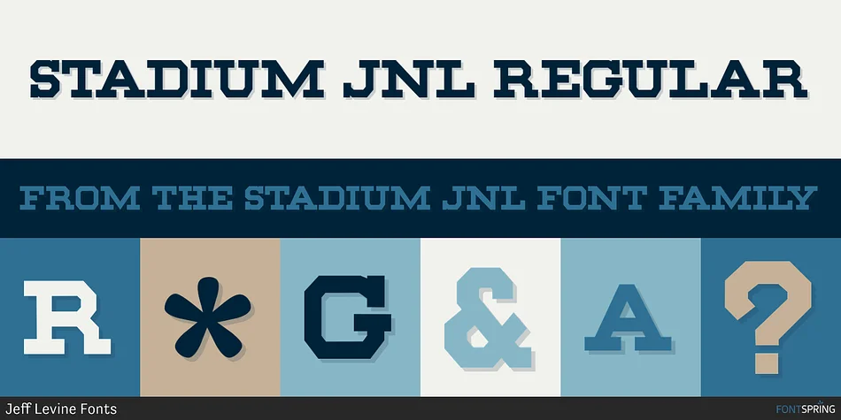 STADIUM JNL by Jeff Levine Fonts — Display Font