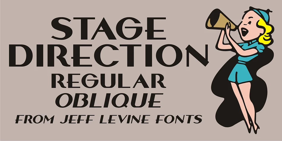 STAGE DIRECTION JNL by Jeff Levine Fonts — Decorative Font