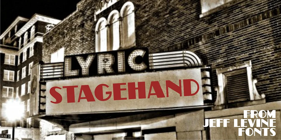 STAGEHAND JNL by Jeff Levine Fonts — Decorative Font
