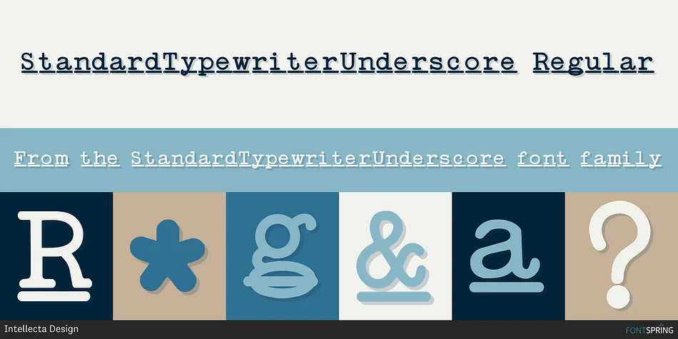 StandardTypewriterUnderscore by Intellecta Design — Decorative Font