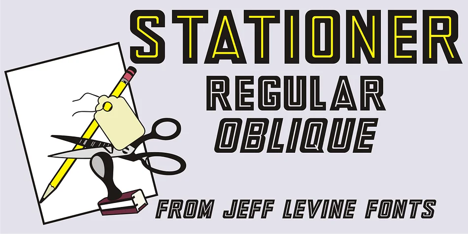 STATIONER JNL by Jeff Levine Fonts — Display Font