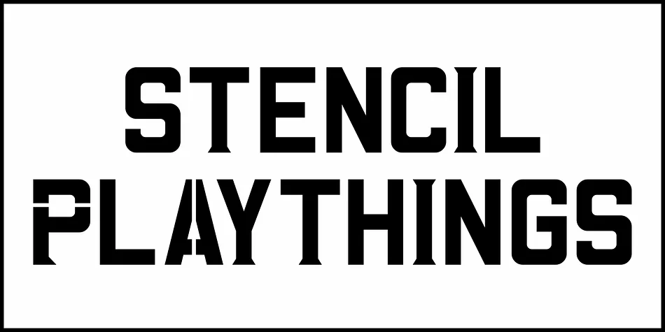 STENCIL PLAYTHINGS JNL by Jeff Levine Fonts — Display Font — thumbnail 2