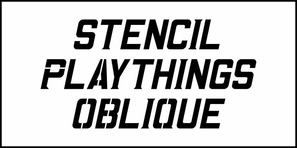 STENCIL PLAYTHINGS JNL by Jeff Levine Fonts — Display Font — thumbnail 4
