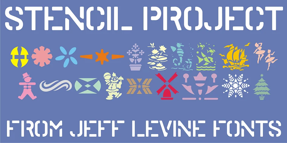 Stencil Project JNL by Jeff Levine Fonts — Dingbats Font