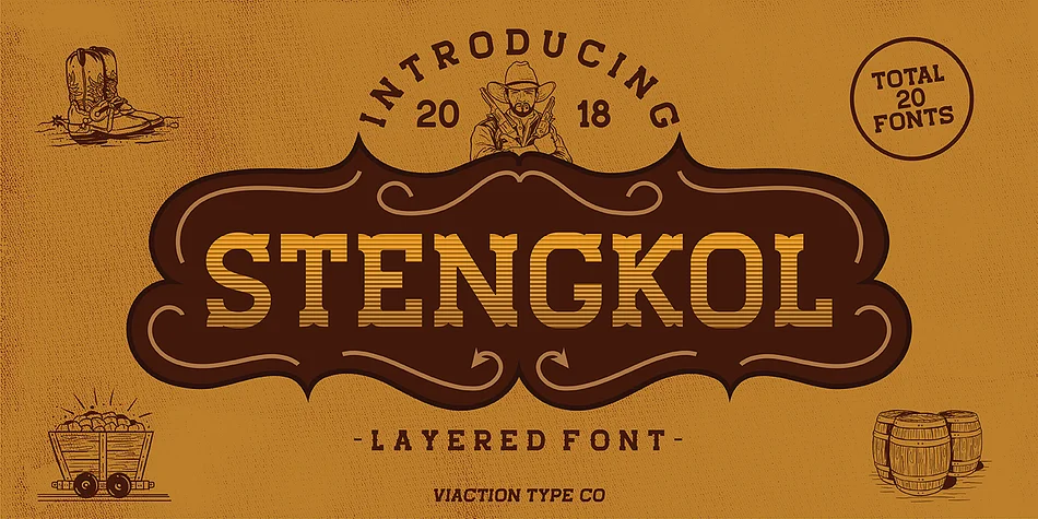 Stengkol by Viactiontype Studio — Decorative Font