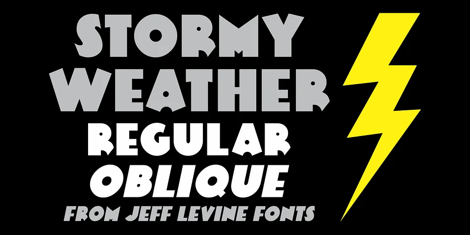 STORMY WEATHER JNL by Jeff Levine Fonts — Display Font