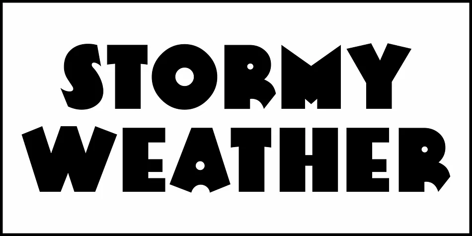 STORMY WEATHER JNL by Jeff Levine Fonts — Display Font — thumbnail 2