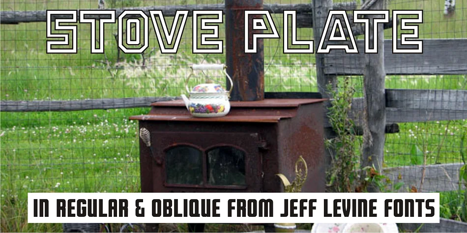 STOVE PLATE JNL by Jeff Levine Fonts — Display Font