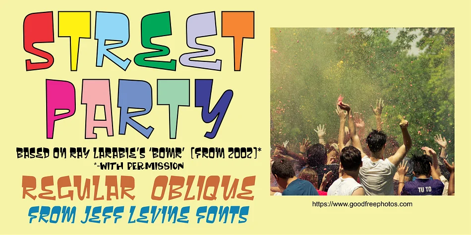 Street Party JNL by Jeff Levine Fonts — Display Font