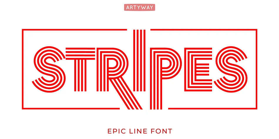 STRIPED HEADLINE by Artyway — Display Font