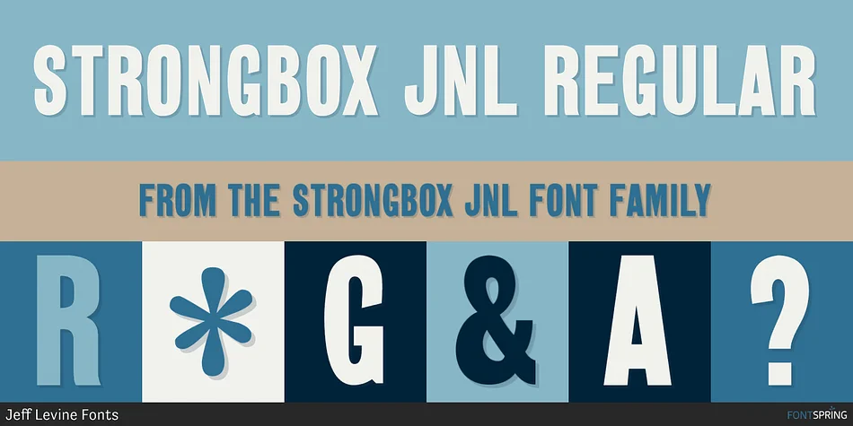 STRONGBOX JNL by Jeff Levine Fonts — Display Font