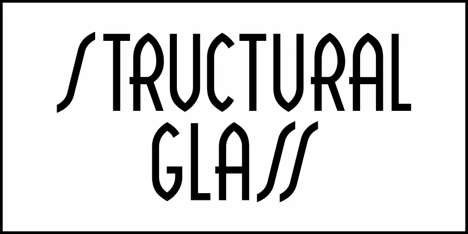 STRUCTURAL GLASS JNL by Jeff Levine Fonts — Decorative Font — thumbnail 2