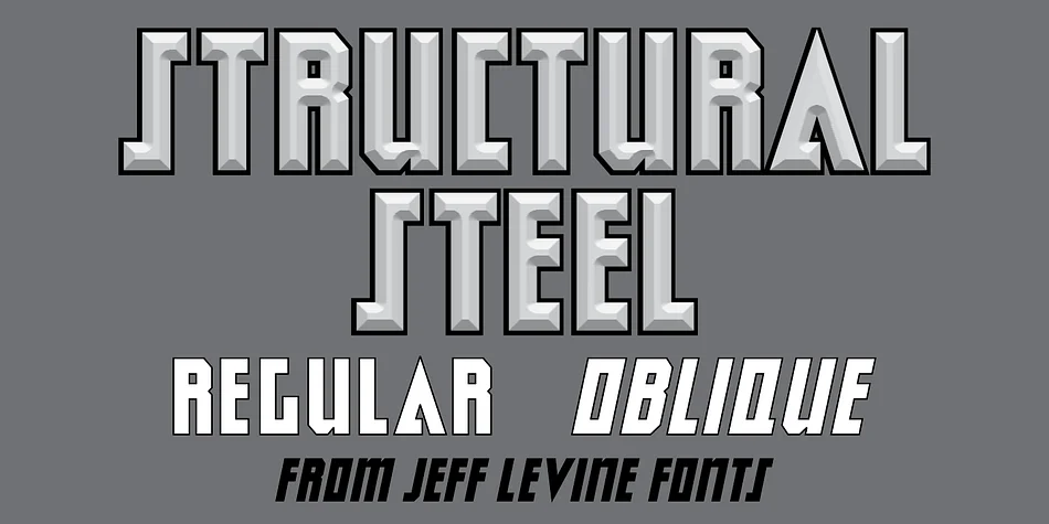 Structural Steel JNL by Jeff Levine Fonts — Display Font