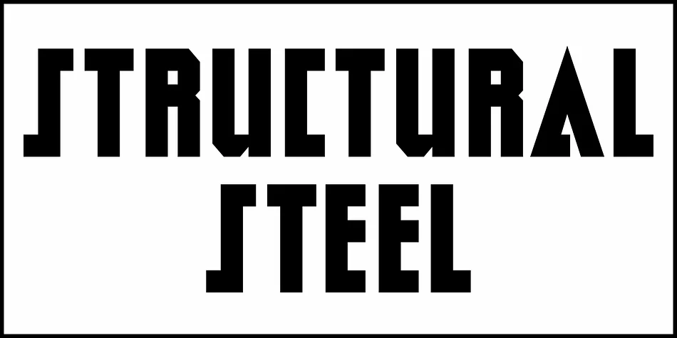 Structural Steel JNL by Jeff Levine Fonts — Display Font — thumbnail 2