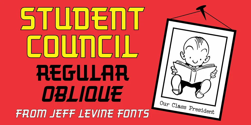 STUDENT COUNCIL JNL by Jeff Levine Fonts — Display Font