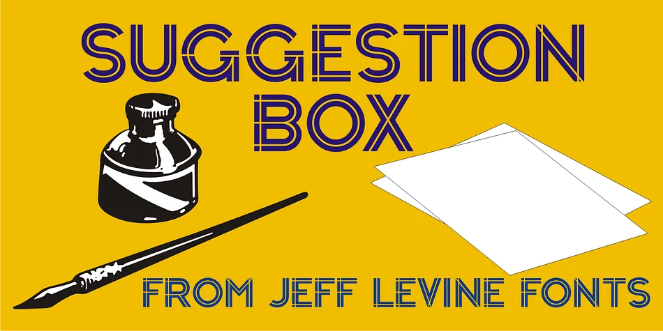SUGGESTION BOX JNL by Jeff Levine Fonts — Display Font