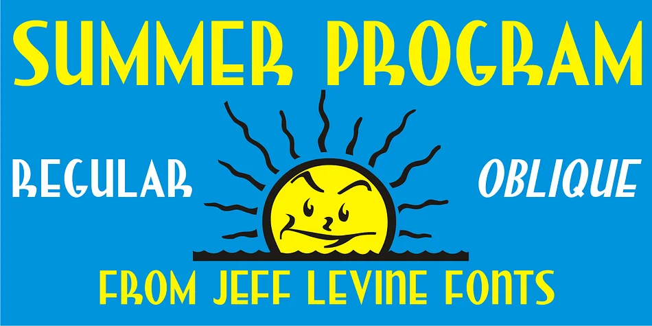SUMMER PROGRAM JNL by Jeff Levine Fonts — Decorative Font