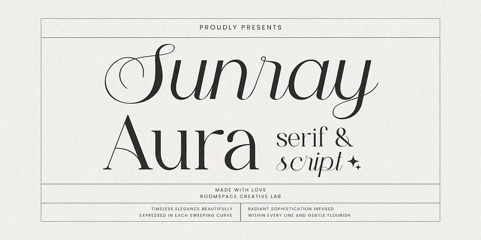 Sunray Aura by roomspace — Display Font