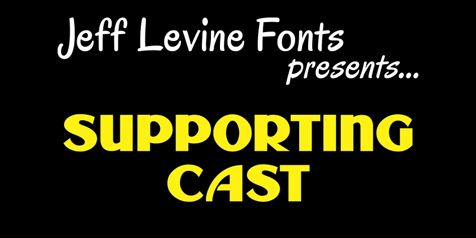 SUPPORTING CAST JNL by Jeff Levine Fonts — Display Font