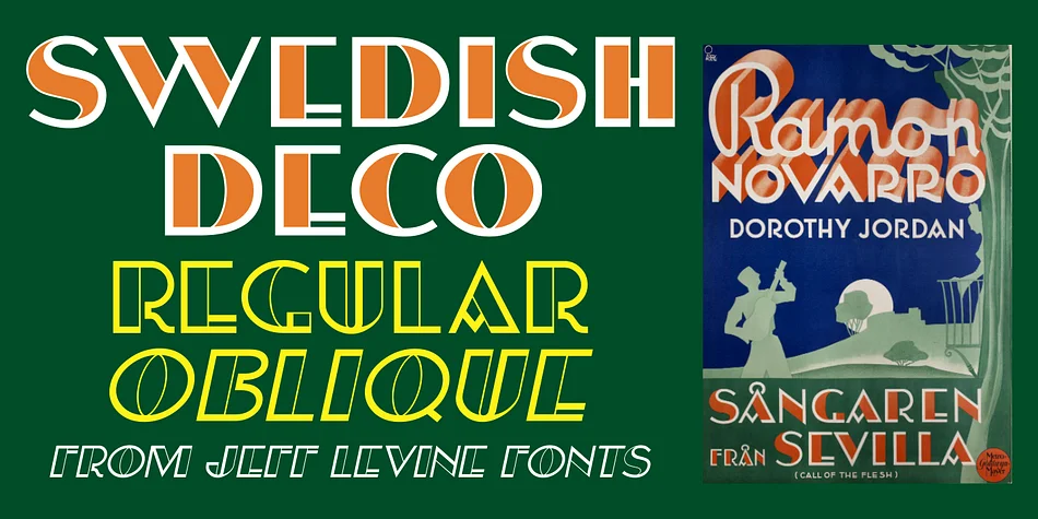 SWEDISH DECO JNL by Jeff Levine Fonts — Decorative Font