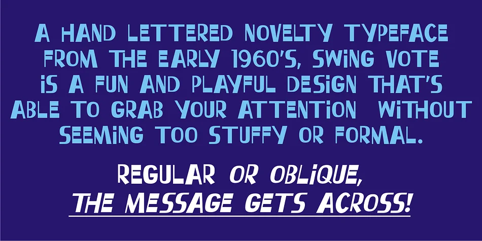 Swing Vote JNL by Jeff Levine Fonts — Display Font — thumbnail 2