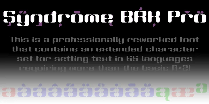 Syndrome BRK Pro by CheapProFonts — Display Font
