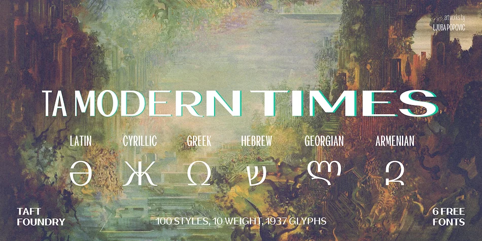 TA Modern Times by TAFT Foundry — Decorative Font