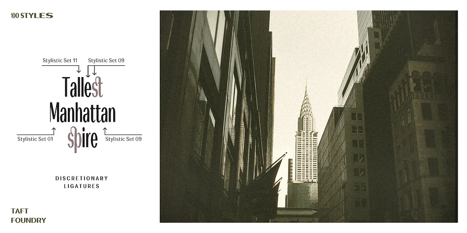 TA Modern Times by TAFT Foundry — Decorative Font — thumbnail 4