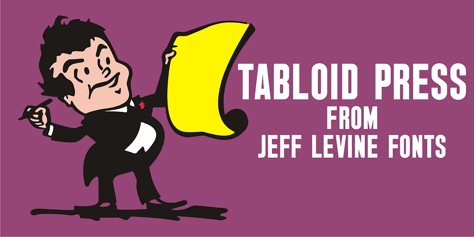 TABLOID PRESS JNL by Jeff Levine Fonts — Display Font