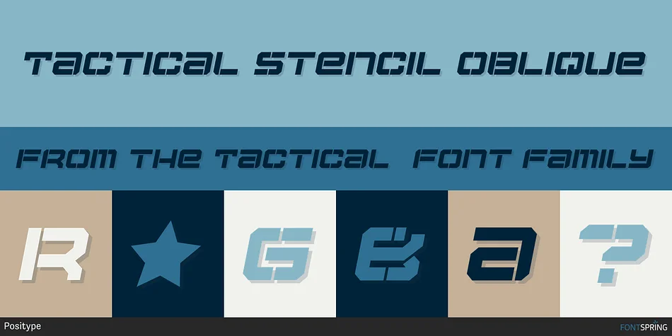 Tactical by Positype — Display Font — thumbnail 4